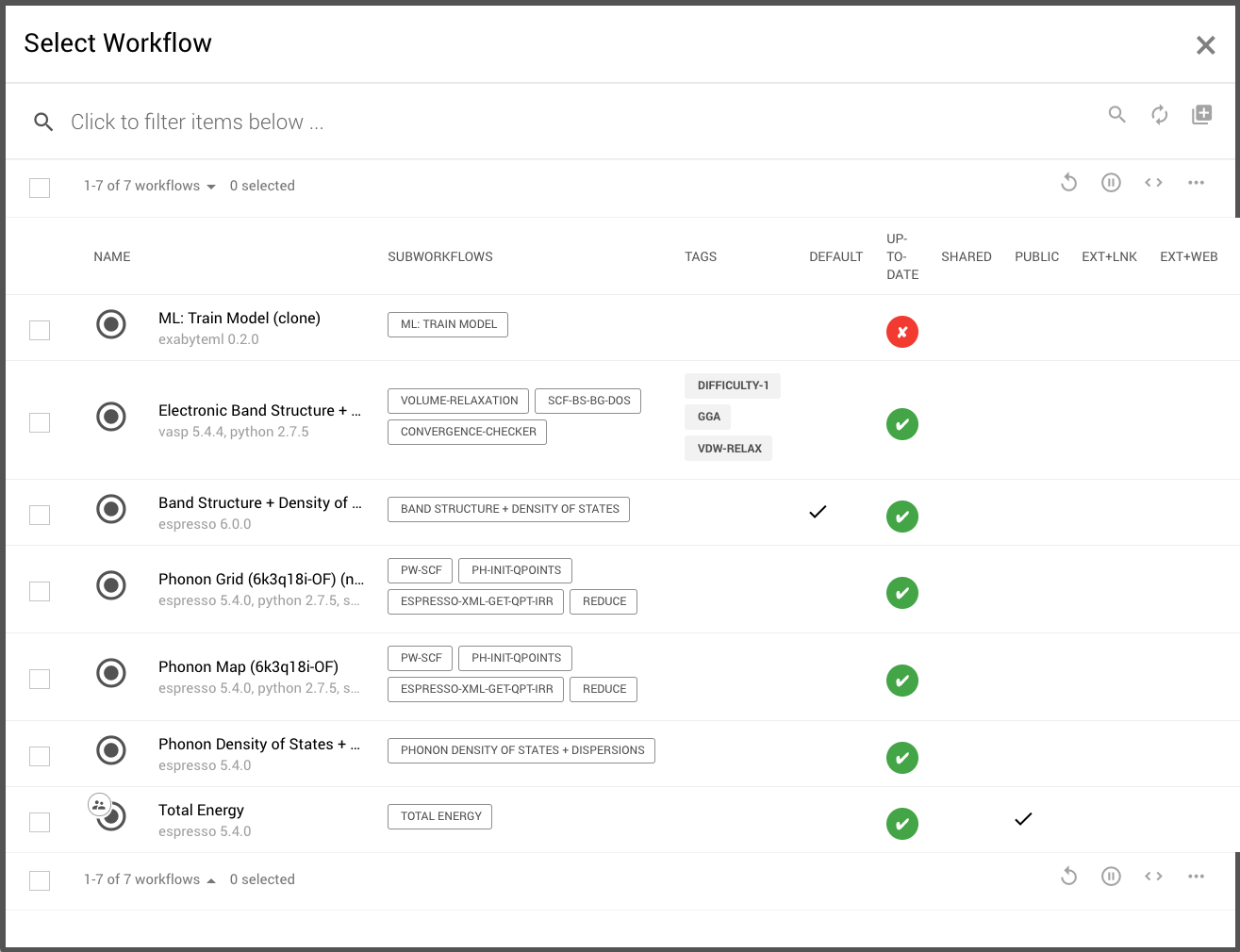Select Workflow Select Workflow