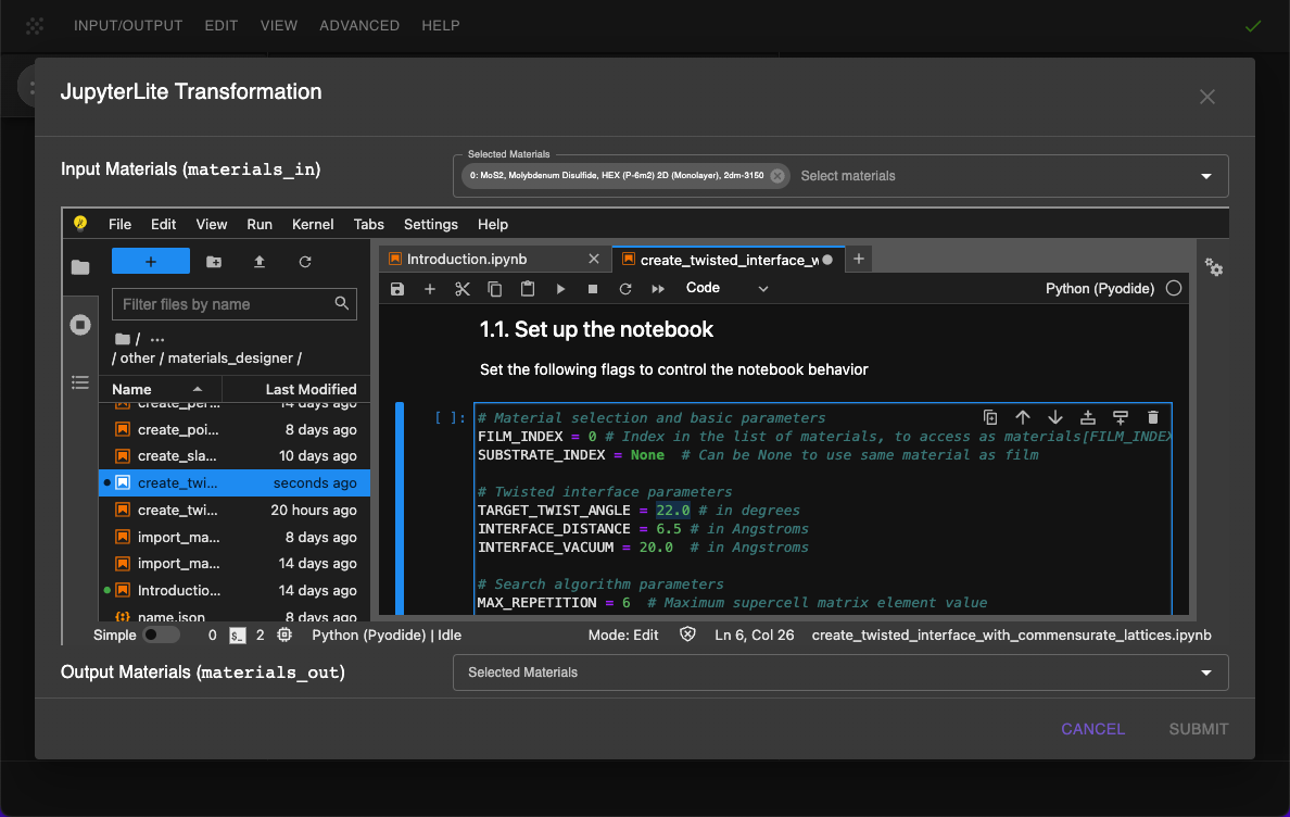 Notebook setup Notebook setup